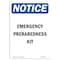Signmission OSHA Notice, 7" Height, Emergency Preparedness Kit Sign, 7" X 5", Portrait OS-NS-D-57-V-11885 - alternate 1